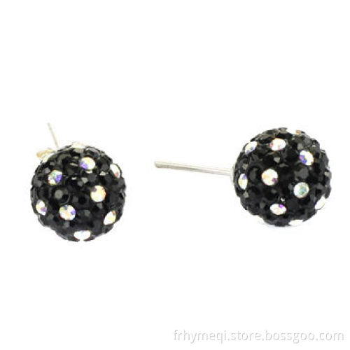 Crystal Ball Earrings, Made of 316 Stainless Steel Shaft, Customized Styles, Shapes Available
